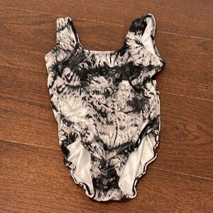 Cheryl Kids Girls Black and White Bathing Suit Size Medium